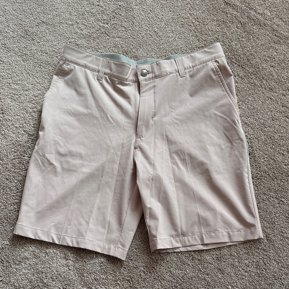 adidas Men's Beige Flat Front Shorts